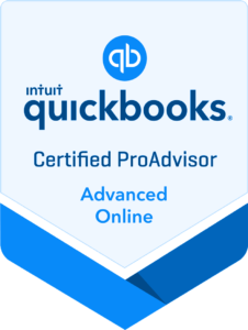 Certified ProAdvisor Advanced Online badge by QuickBooks for expert accountants