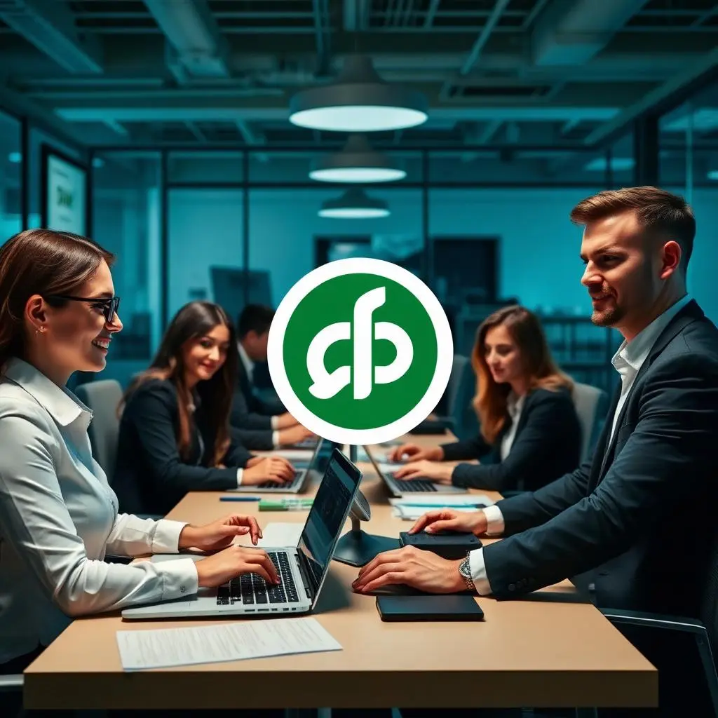 Accounting and Bookkeeping Services: Professional team of accountants managing financial transactions using QuickBooks.